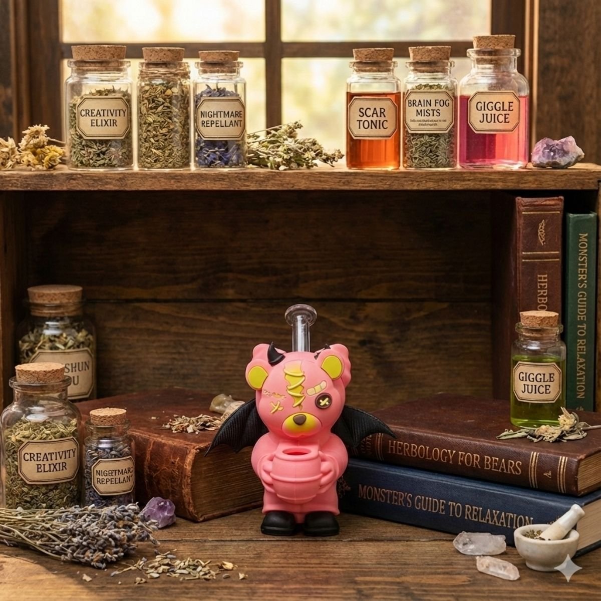WP82 SILICONE SCAR BEAR - PINK image