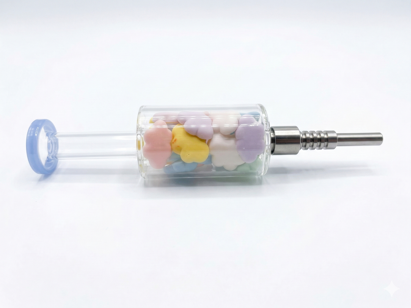 6B04 6B GLASS 3D MARBLE STRAW image 1