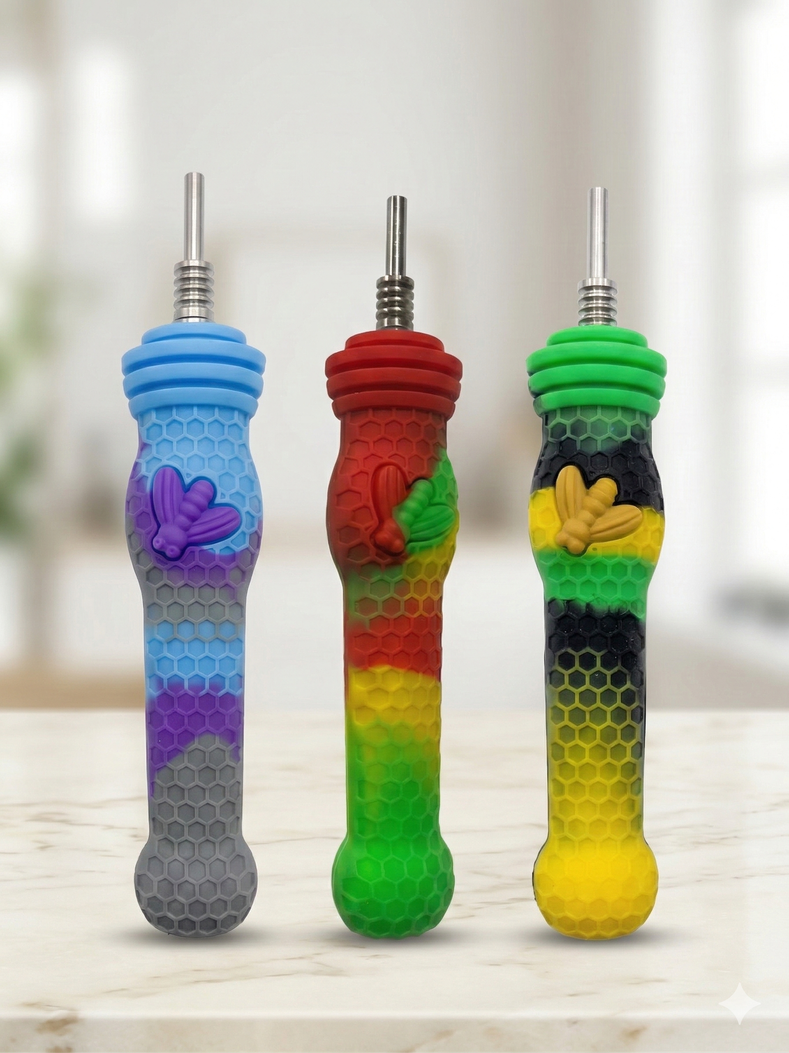 NT001 SILICONE HONEY STRAW image 0