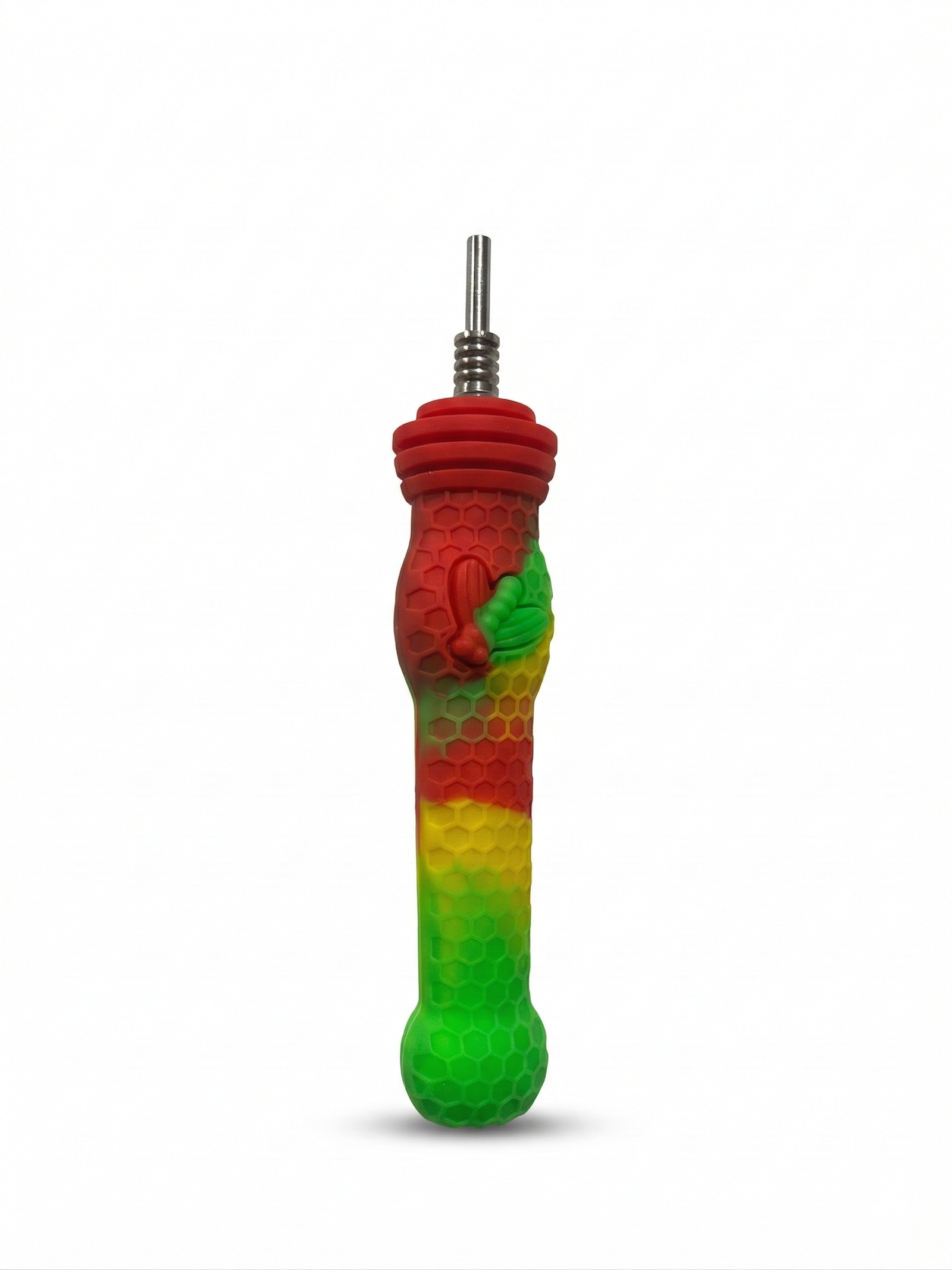 NT001 SILICONE HONEY STRAW - RED_GREEN_YELLOW image