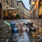 SR07 MARBLE RAINBOOTS